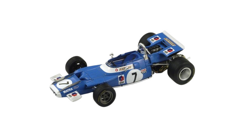 Spark 18SF001Matra F1 MS80 n°7 GP France - top shot avant droit